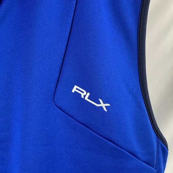 Ralph Lauren RLX Royal Blue Golf Performance Vest Men’s L Preppy Sporty Athletic